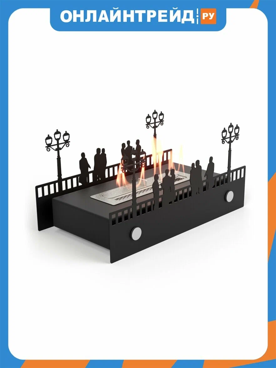 Портал Firelight Barocco 25 шпон белый дуб с золотой патиной