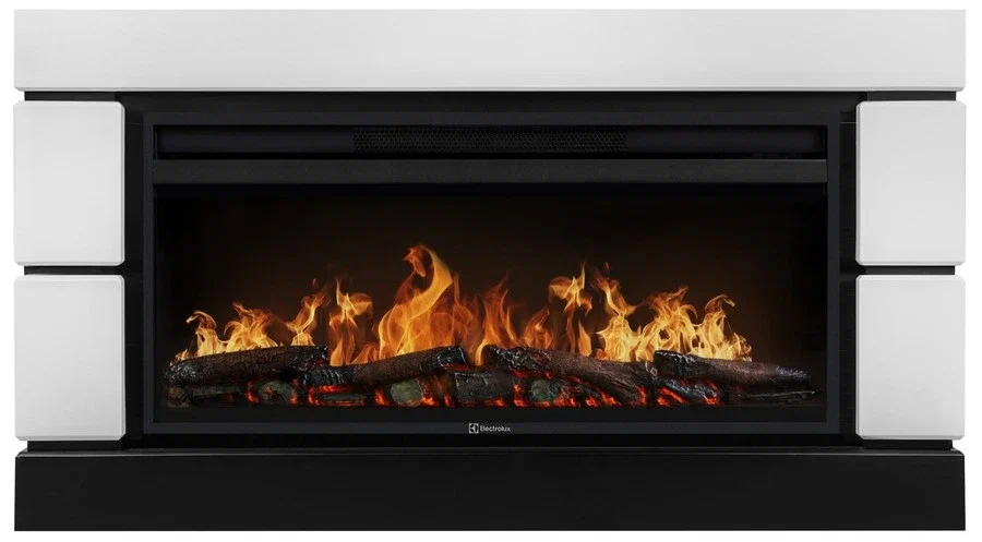 Каминокомплект: Очаг Electrolux EFP/P-3620LS, портал Moderno 42/40/36, белый, р/в,