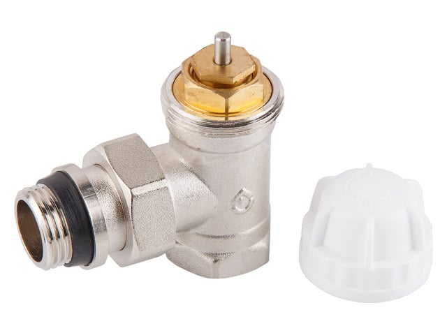 Кран для радиатора 1/2" под термоголову угловой AV