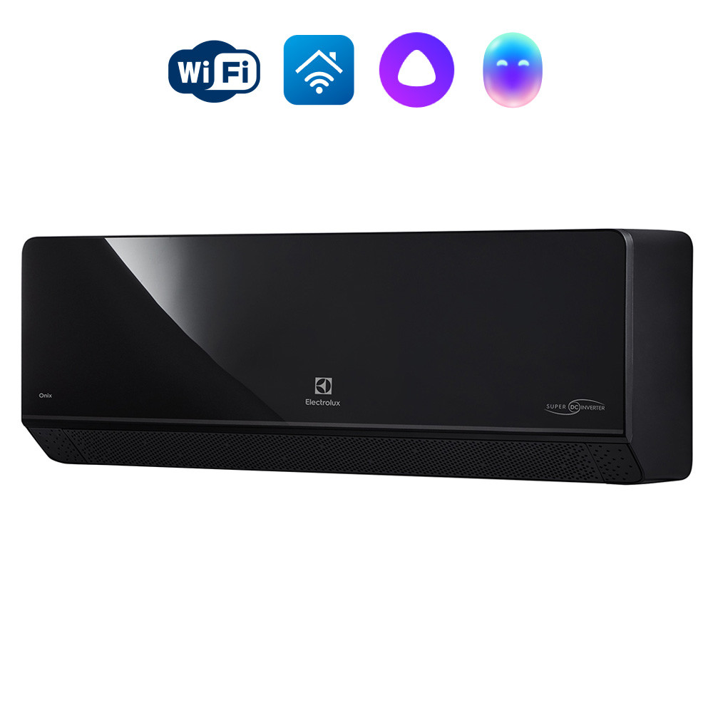 Сплит-система инверторного типа Electrolux Onix Super DC EACS/I-24HIX-BLACK/N8_V2/WF комплект — фото 1